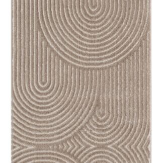 Bella Zen mörkbeige gångmatta i polyester och polypropylen med mjuk struktur och wiltonvävd yta