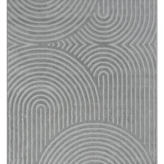 Zen grå Wiltonmatta i mjuk polyester och polypropylen med cirka 8 mm tjocklek