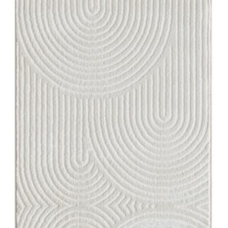 Offwhite Wilton gångmatta Bella Zen med mjuk polyester och polypropylen i modern design