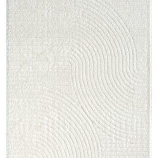 Krämfärgad ryamatta i mjuk polypropylen med tjock struktur på golv