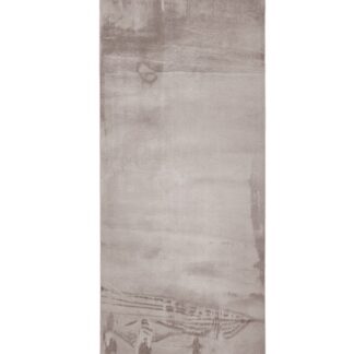 Tvättbar gångmatta i taupe färg med mjuk och tjock lugg och gummibaksida som förhindrar halk