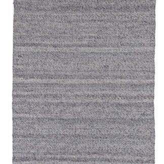 Grå ullmatta Cirelle med mjuk textur i naturligt ull och bomullsmaterial