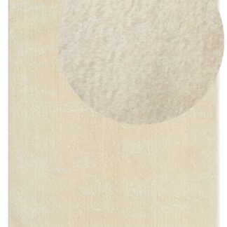 Mjukt tvättbar ryamatta Cloudy i ljusbeige med fluffig och tjock yta