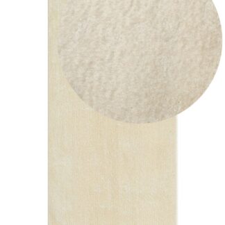 Ljusbeige, tjock och mjuk gångmatta Cloudy i hemmiljö på golv