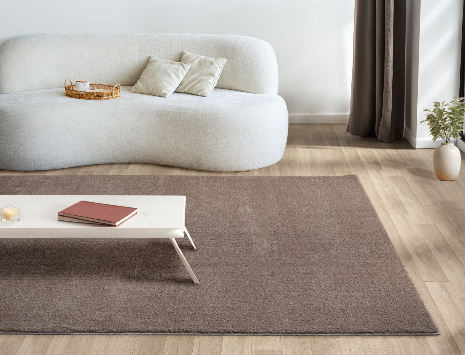 Tvättbar Mjuk Ryamatta Cloudy Taupe - Image 2