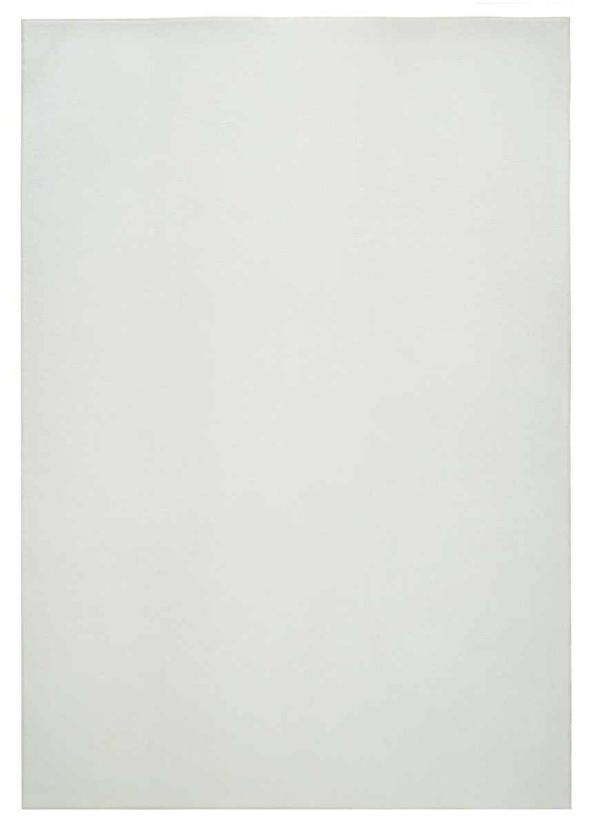 Tvättbar ryamatta i mjuk offwhite polyester med cirka 15 mm tjocklek