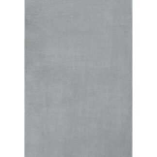 Tvättbar silverfärgad gångmatta i mjuk polyester med ca 15 mm tjocklek