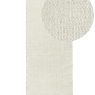 Offwhite gångmatta Dalen i ull och bomull med kortskuren yta och mjuk textur