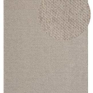 Mörkbeige ullmatta Molly med mjuk textur och naturlig design i modernt hem