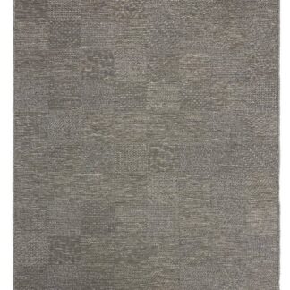 Echo Space grå mattan med rutmönster för inom- och utomhusbruk