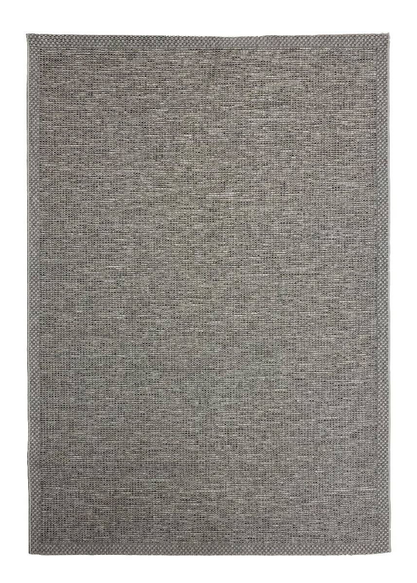 Echo grå inomhus- och utomhusmatta i låg profil av polypropen