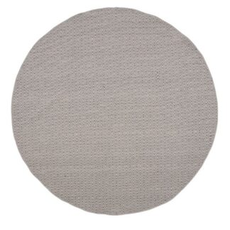 Rund beige ullmatta Floren med mjuk yta och naturliga fibrer