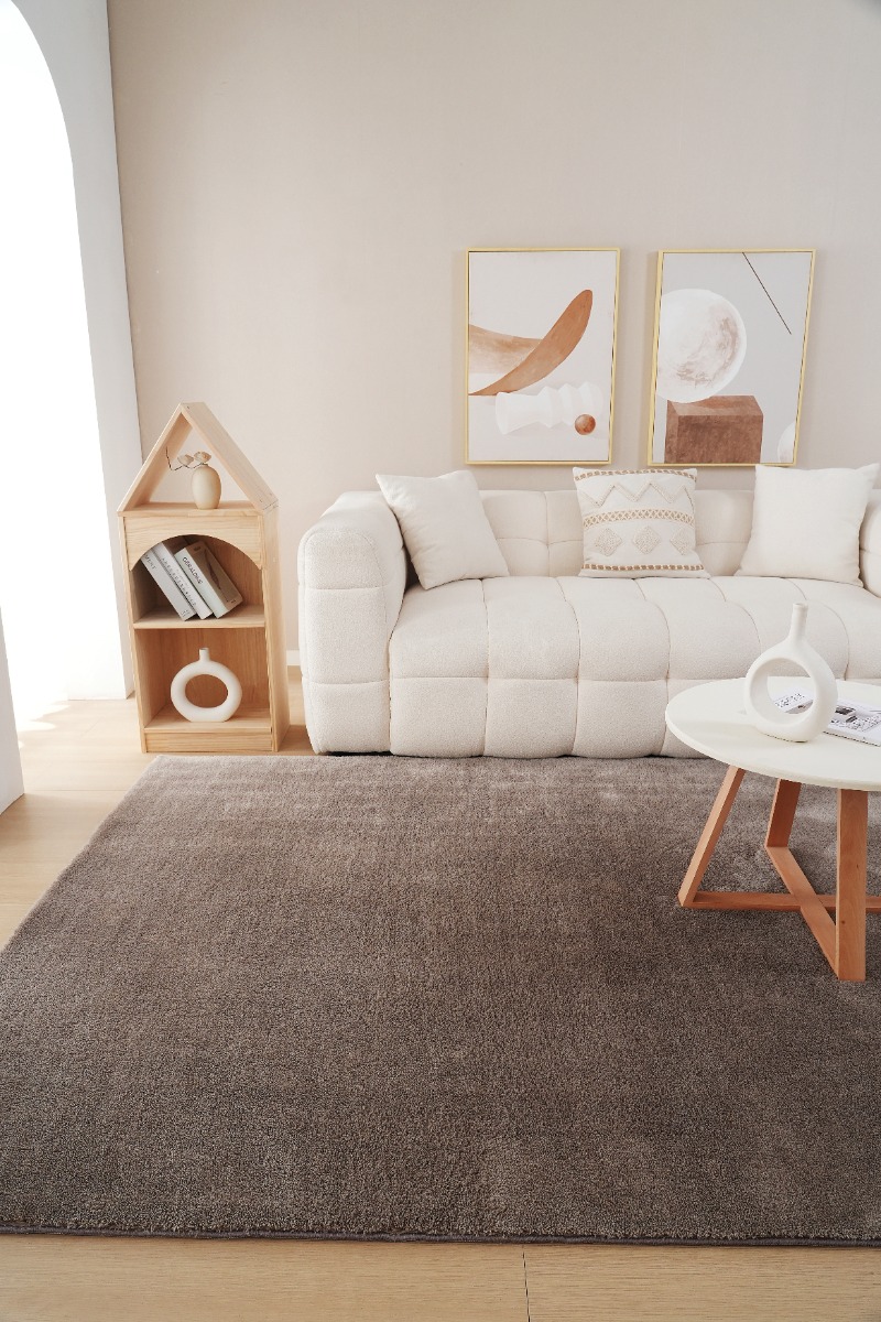 Kvadrat Matta Fluffy Taupe - Image 2