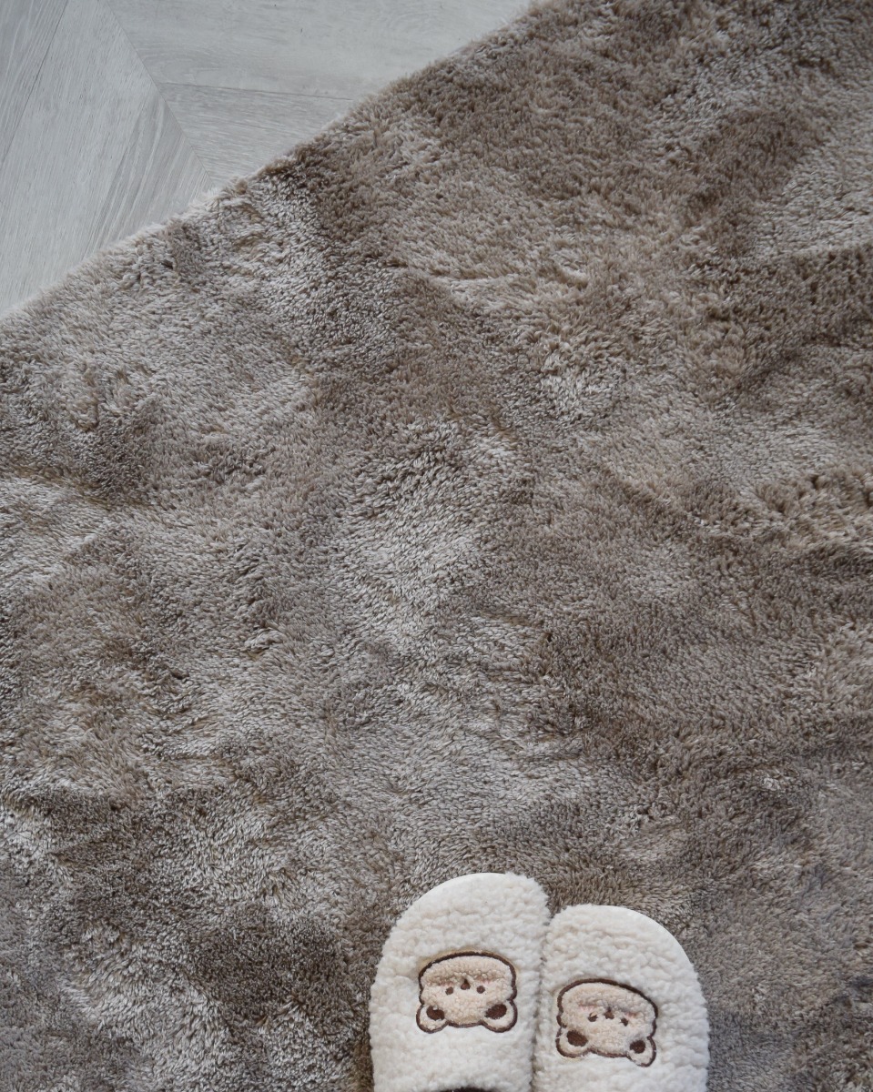 Tvättbar Mjuk Ryamatta Fluffy Taupe - Image 4