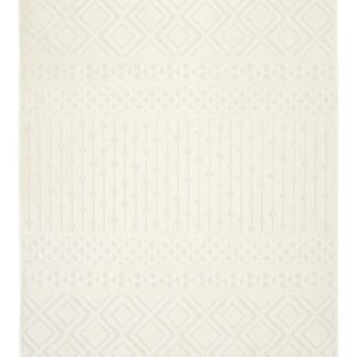 Vit Wiltonmatta Giselle i polypropylen med mjuk och elegant struktur