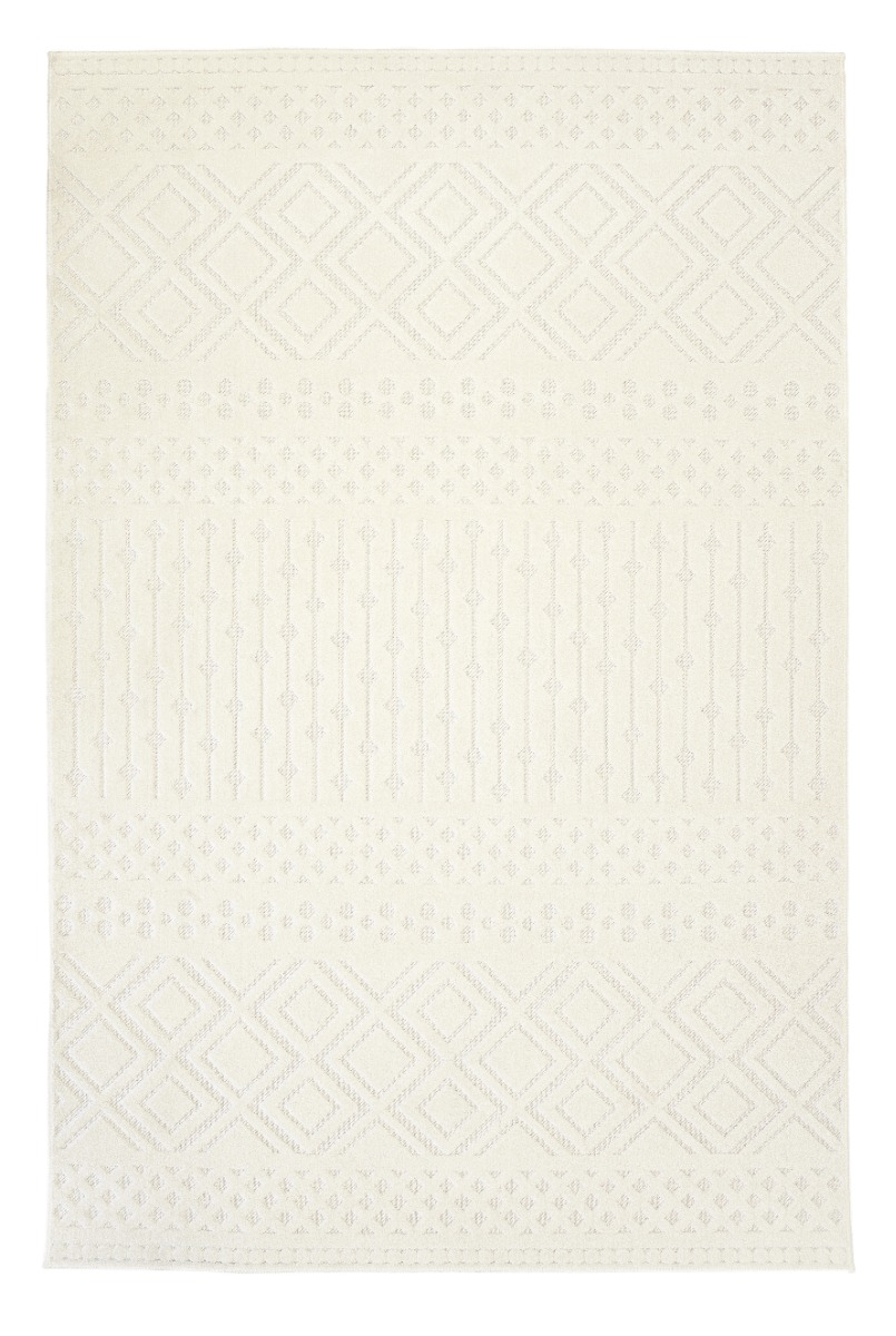 Vit Wiltonmatta Giselle i polypropylen med mjuk och elegant struktur