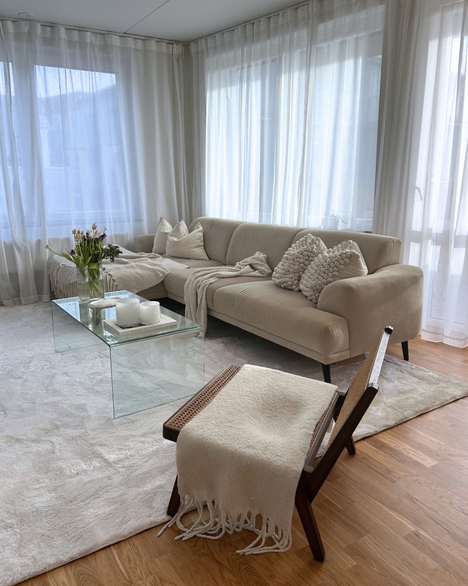 Tvättbar Mjuk Ryamatta Fluffy Offwhite - Image 2