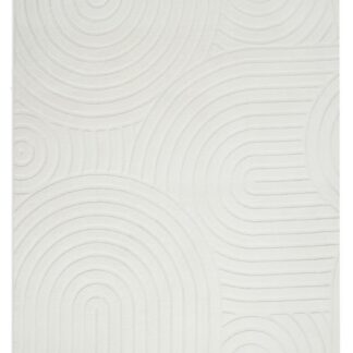 Tvättbar mjuk ryamatta i offwhite med lång fluffig lugg på golv