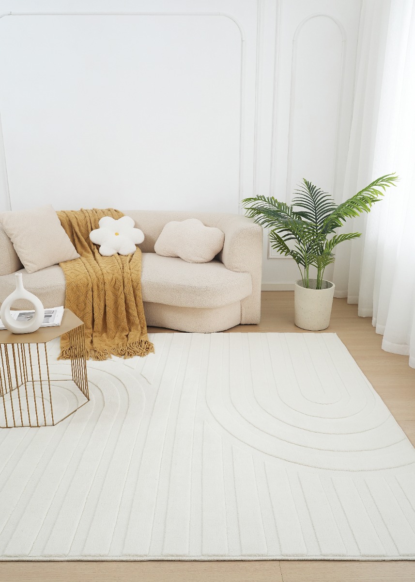 Tvättbar Mjuk Ryamatta Fuzzy Lumo Offwhite - Image 4