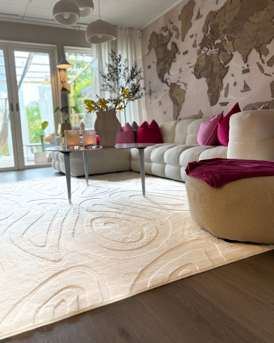 Tvättbar Mjuk Ryamatta Fuzzy Meia Offwhite - Image 3