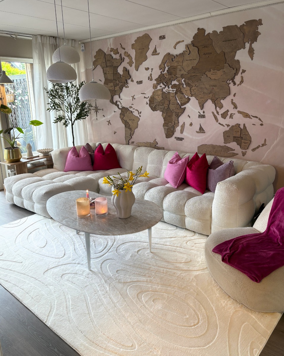 Tvättbar Mjuk Ryamatta Fuzzy Meia Offwhite - Image 2