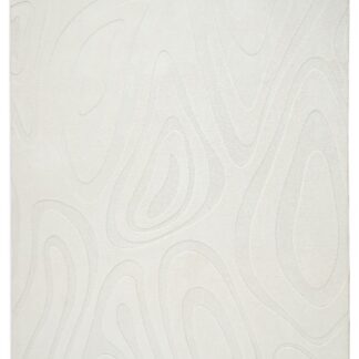 Mjuk tvättbar offwhite ryamatta Fuzzy Meia med fluffig och tät lugg