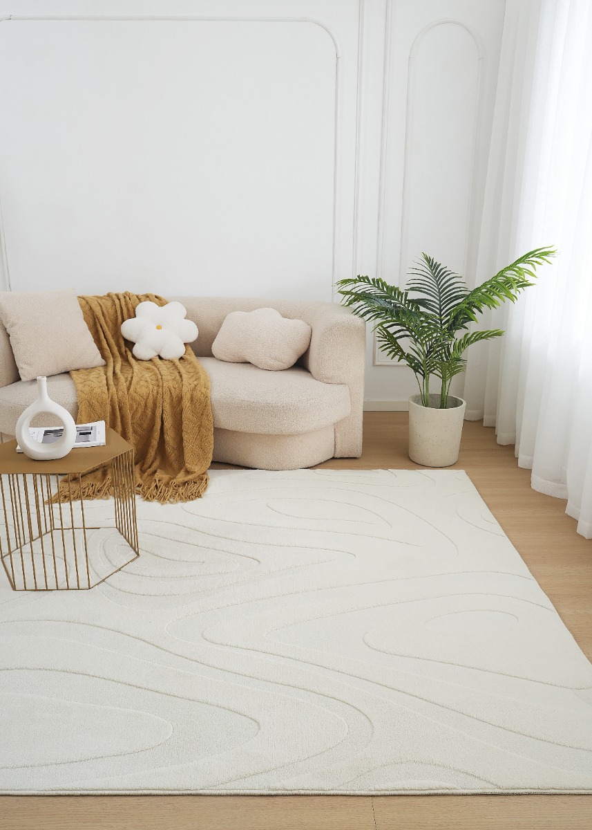 Tvättbar Mjuk Ryamatta Fuzzy Meia Offwhite - Image 6