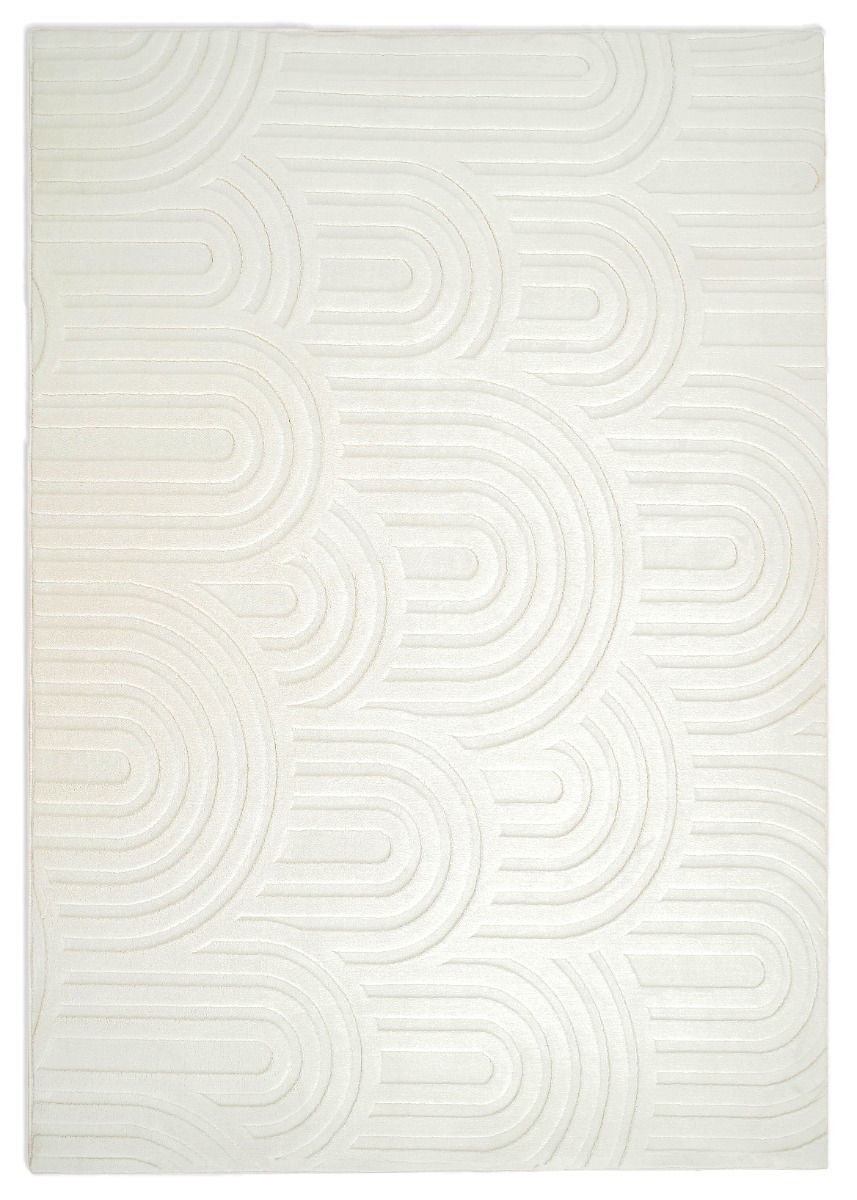 Offwhite mjuk och tvättbar ryamatta Fuzzy Soma med fluffig yta i modernt hem