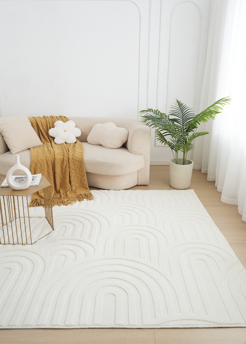 Tvättbar Mjuk Ryamatta Fuzzy Soma Offwhite - Image 6