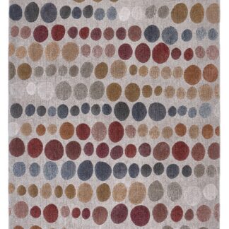 Färgstark multifärgad ryamatta Larry Multi gjord av mjuk polyester med cirka 30 mm tjocklek