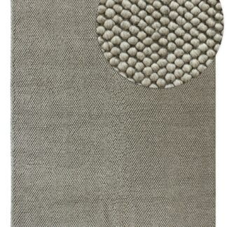 Grå ullmatta Haga med kortklippt bubblig struktur i modernt vardagsrum