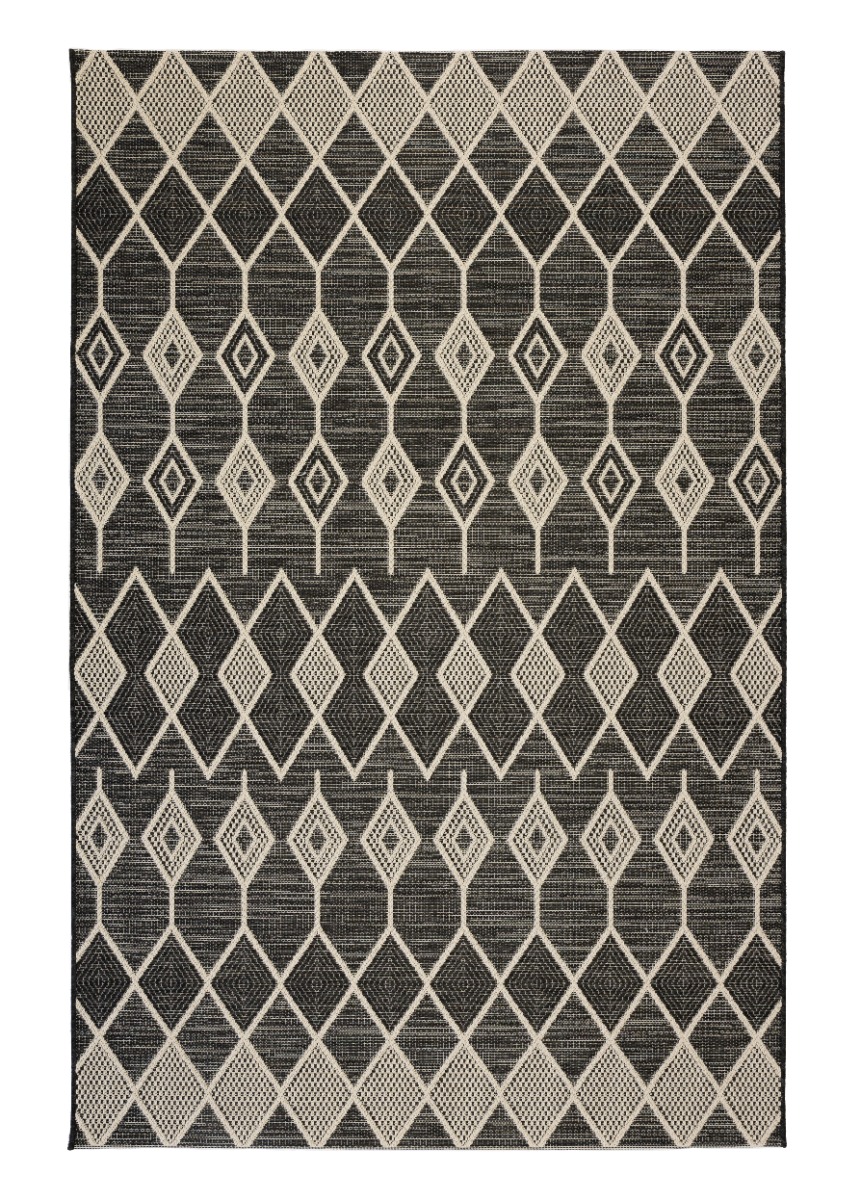 Antracitgrå saltskogsmatta för inomhus- och utomhusbruk med mjuk och slitstark polypropylenyta