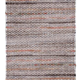 Beige trasmatta i mjuk bomull med rustik design och cirka 10 mm tjocklek