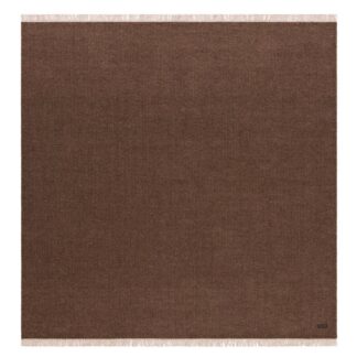 Handvävd brun ullmatta Lana med mjuk textur och naturlig design