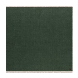 Handvävd grön ullmatta Lana med mjuk textur och naturlig design för hemmet