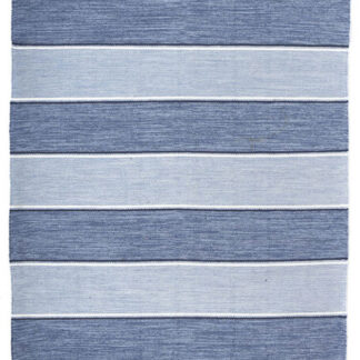 Ljusblå bomullstrasmatta Sippar med mjuk textur och 10 mm tjocklek