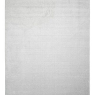 Ljusgrå mjuk viskosmatta Monti med tunn elegant design i vardagsrum