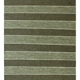 Handvävd grön bomulls trasmatta Loke med mjuk tjocklek och naturlig textur