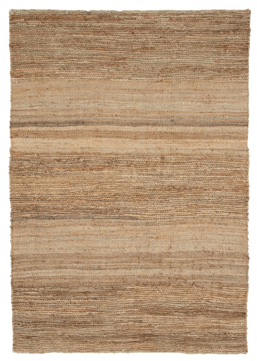 Handvävd jutematta i naturfärgad ton med varierad struktur och mjuk yta
