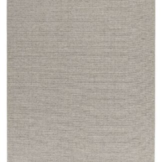 Närbild på Loui grå ullmatta med mjuk textur och neutral färg