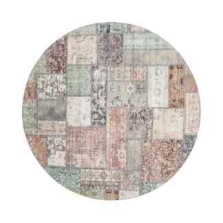 Lila rund chenillematta Martil med mjuk yta och halkfri undersida