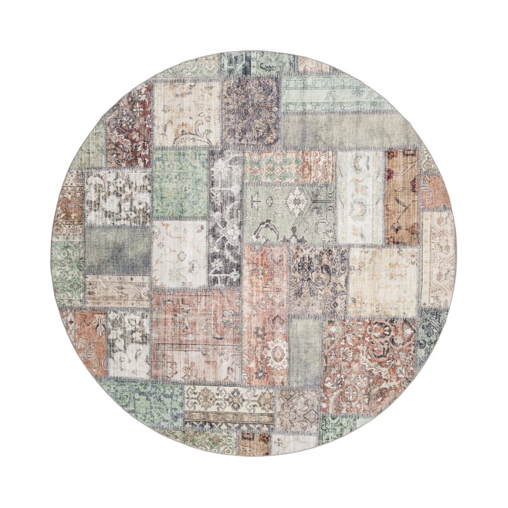 Lila rund chenillematta Martil med mjuk yta och halkfri undersida