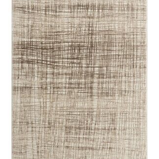 Beige och brun modern matta Menlo Touch med unikt mönster och luddfri yta i vardagsrumsmiljö