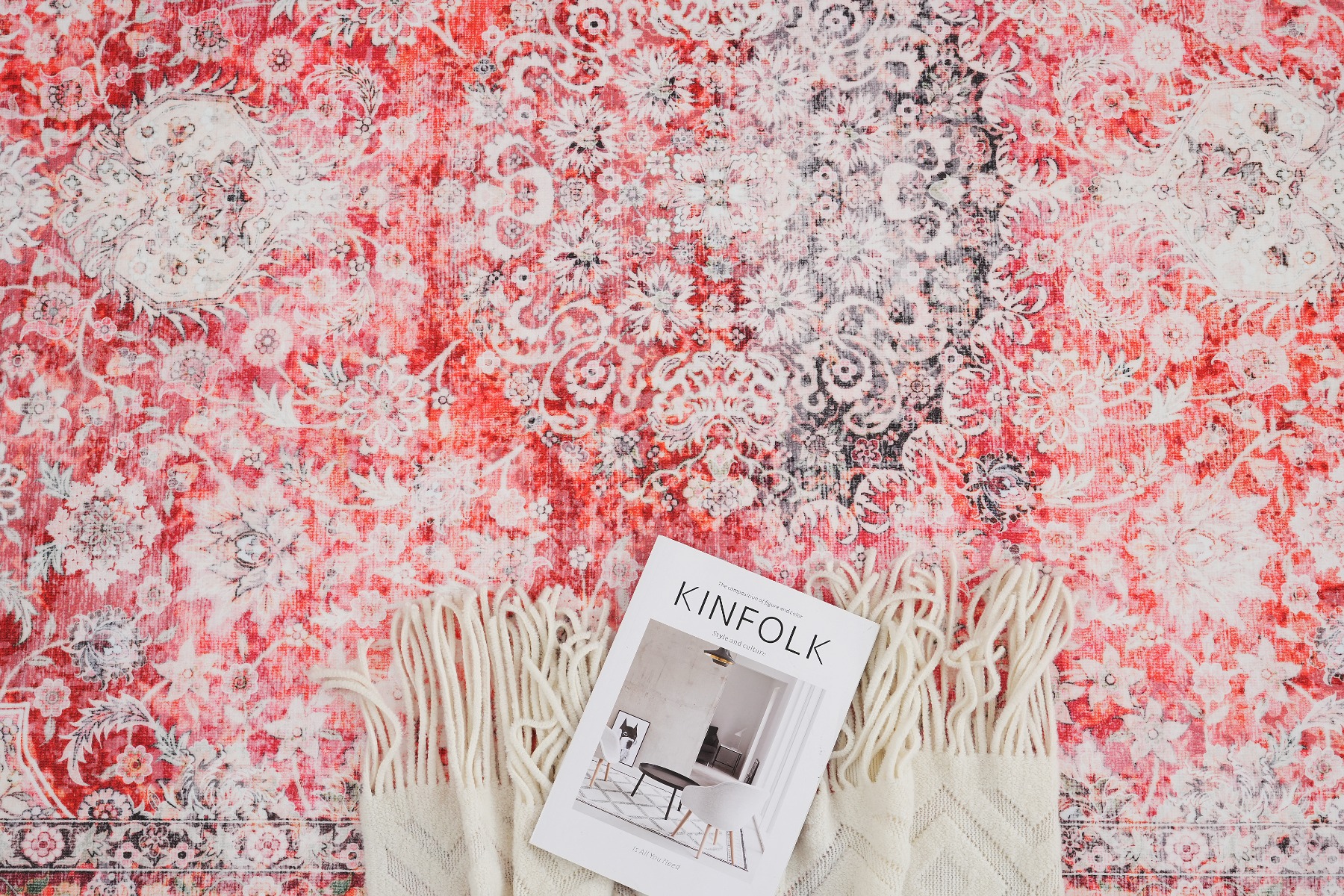 Tvättbar Wiltonmatta Noel Flame Röd - Image 5