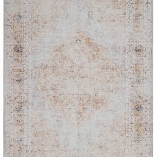 Noel Heart Beige tvättbar wiltonmatta i mjuk beige polyester med elegant design