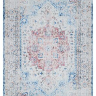 Tvättbar wiltonmatta Noel Ocean multi med färgstarkt mönster och mjuk yta i vardagsrum