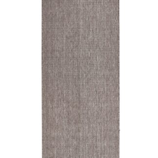 Maskinvävd beige gångmatta Ohio Natur i naturligt ljus, placerad på altan