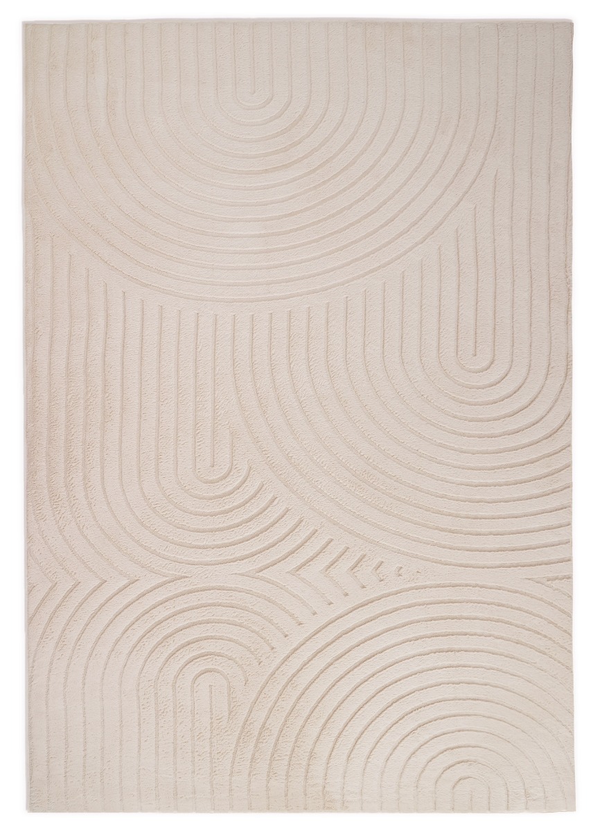 Ljusbeige tvättbar pälsmatta Rabbit Bene med mjuk och fluffig yta i hemmiljö