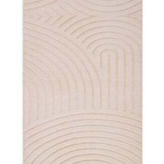 Ljusbeige Rabbit Bene tvättbar pälsmatta i mjuk polyester på golv