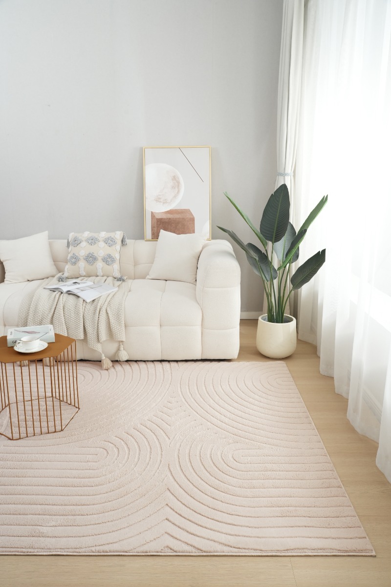 Tvättbar Pälsmatta Rabbit Bene Ljusbeige - Image 2